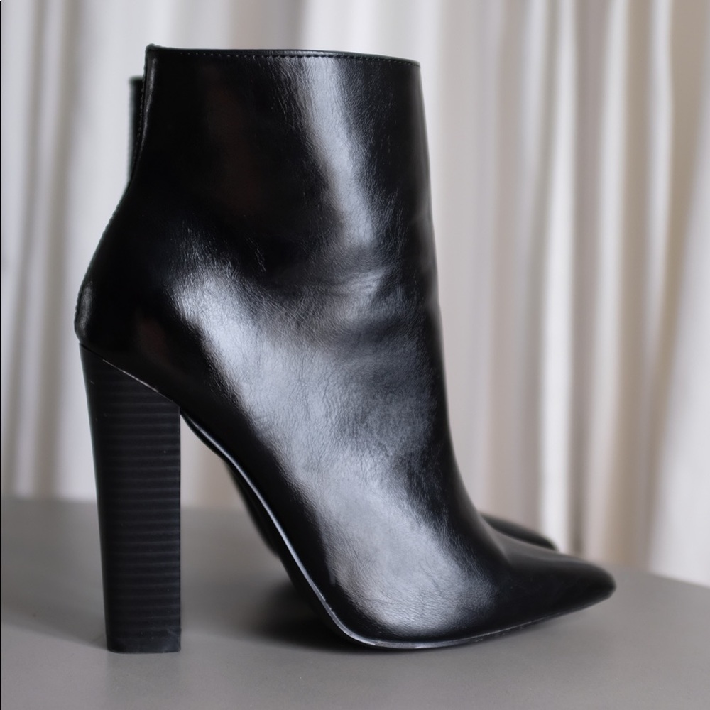 Black Block Heel Booties (7)